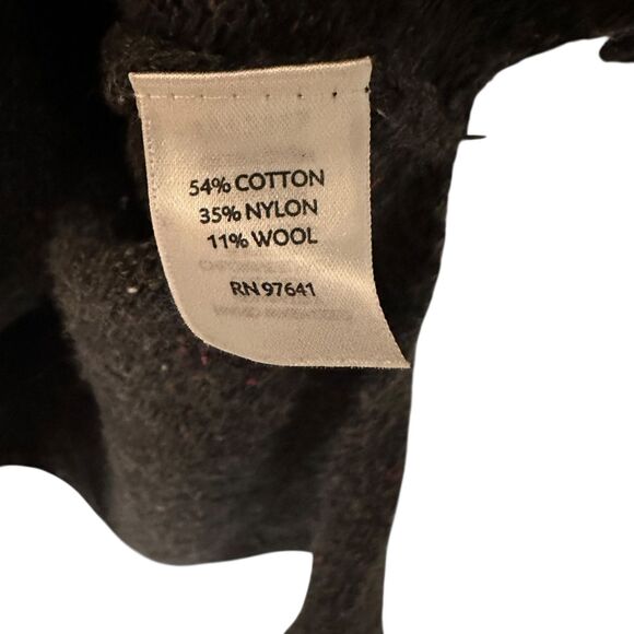 Pure Jill Dark Grey Speckled V-Neck‎ Tassle Tunic Wool Blend Sweater Size XS - Picture 3 of 7